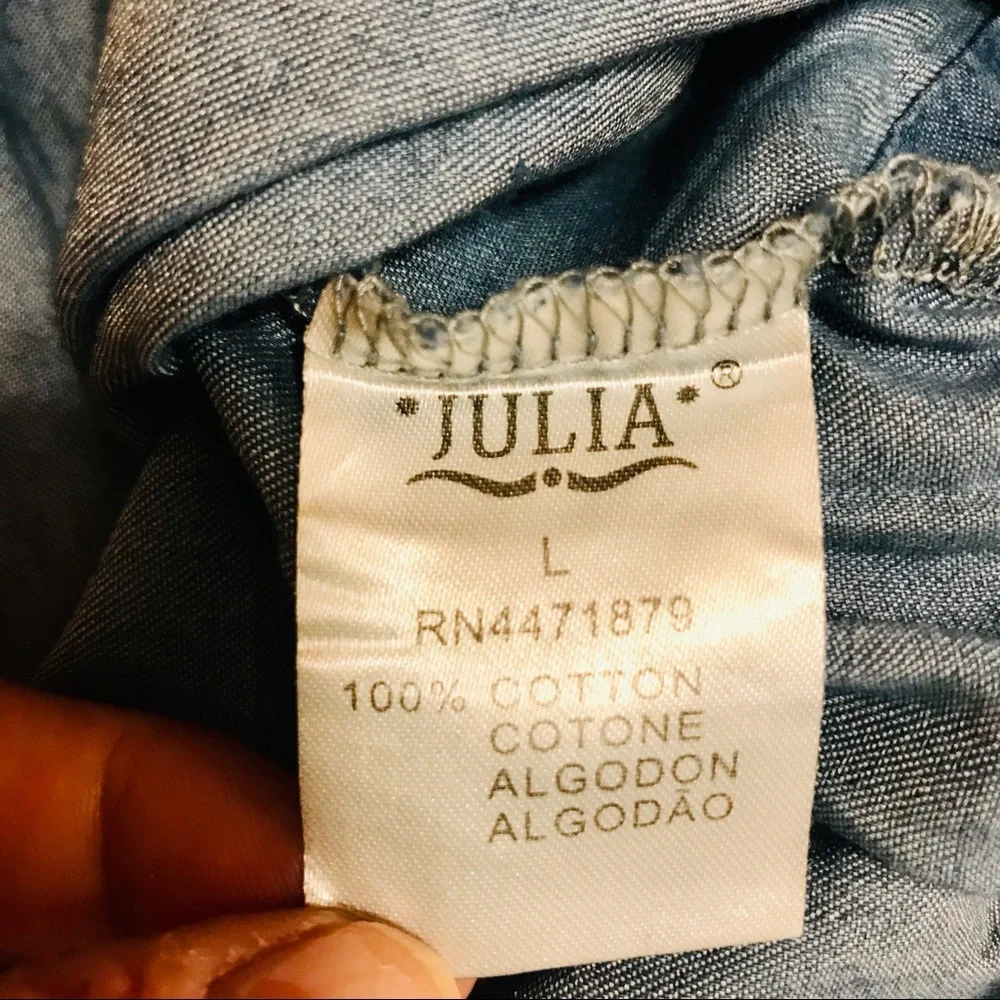 Vintage style Julia chambray jumpsuit. Size L. Excellent used condition - Picture 9 of 12